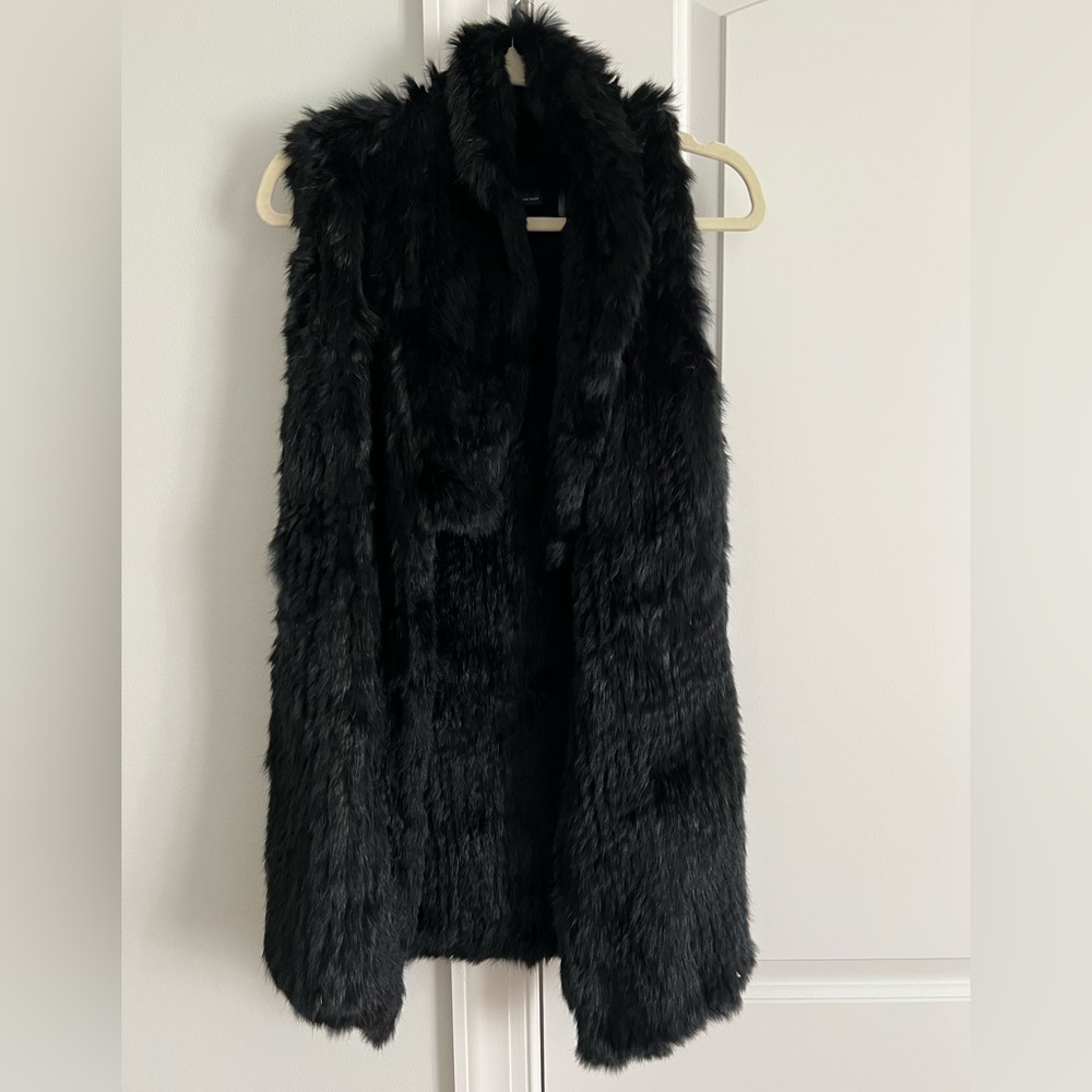 Black Fur Vest
